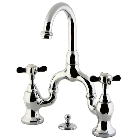 Kingston Brass Bridge Bathroom Faucet with Brass Pop-Up, Polished Chrome KS7991BEX
